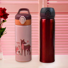 Double Walled Vacuum Insulated Water Bottle |  (450 ml Approx / Mix Design / 1 Pc)