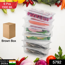 Fridge Storage Container (Pack Of 6pc 1500ml)
